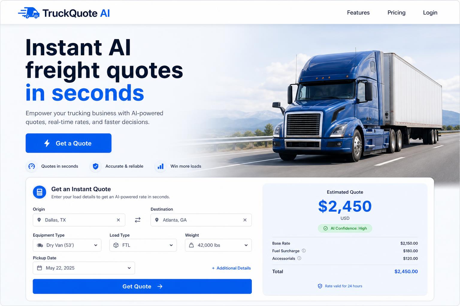 TruckQuote AI preview